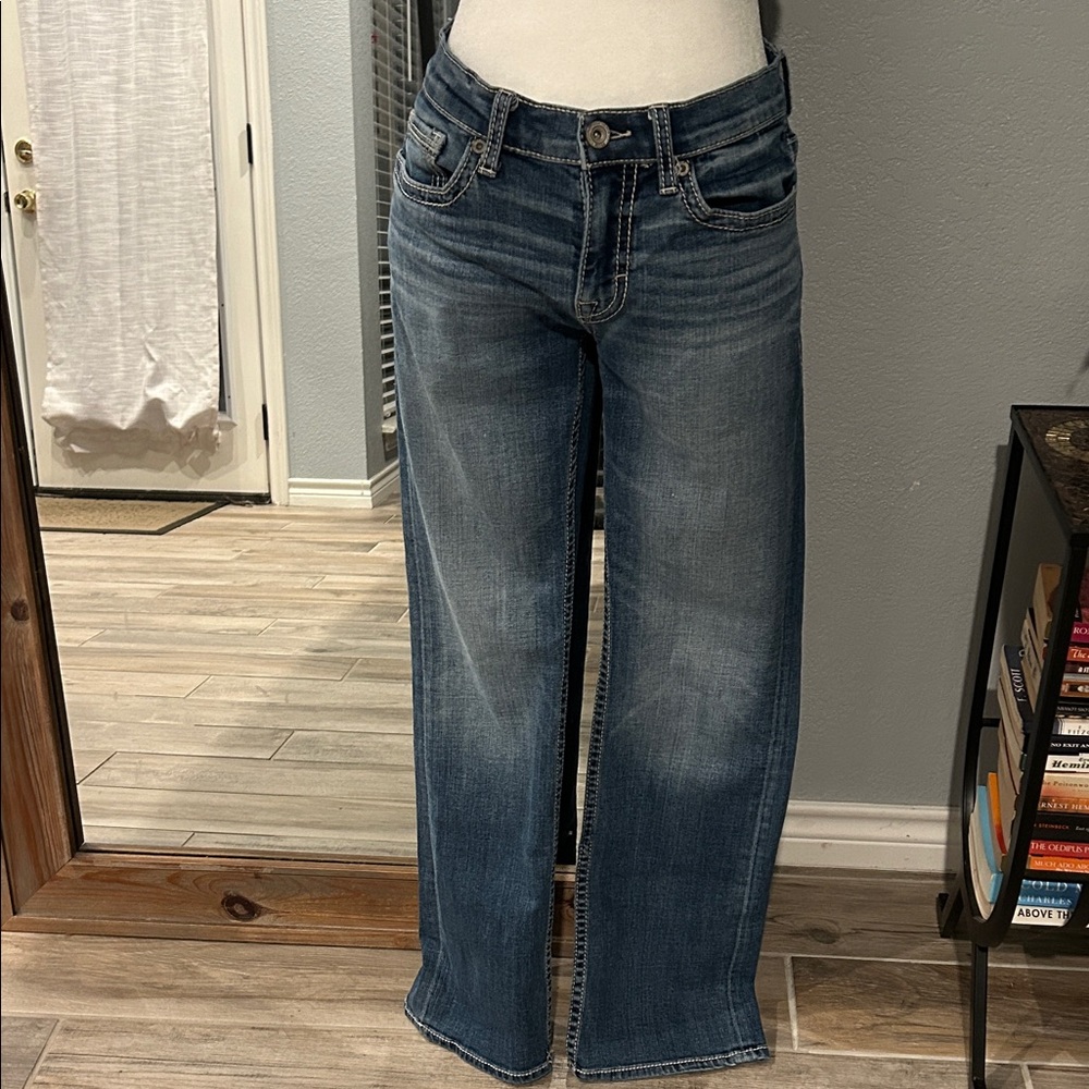 BKE Blue Flare Wide Leg Jeans
